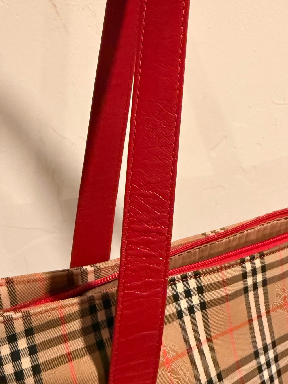 Burberrys Nova Check Tote Bag Canvas Beige Gold with Certificate of Authenticity - Picture 3 of 12